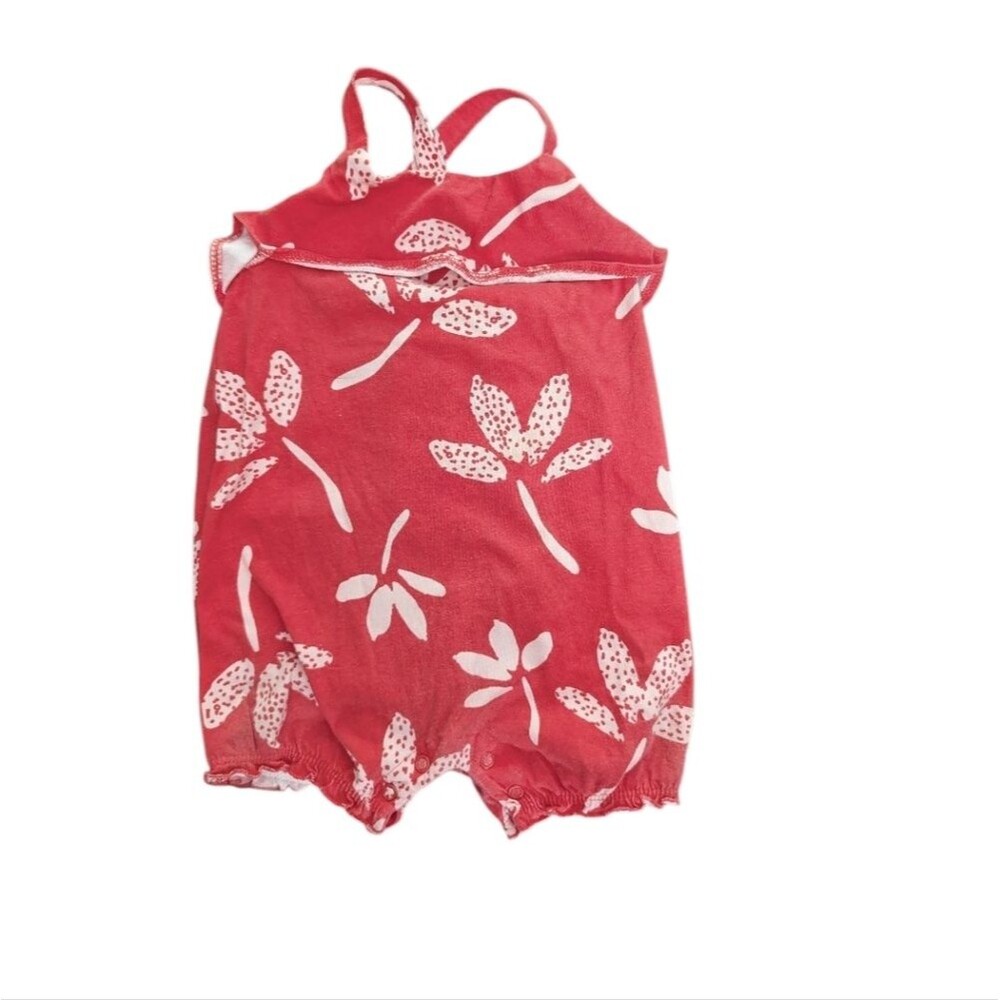 Carter's Floral Red Romper Size 12 Months